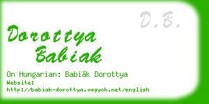 dorottya babiak business card