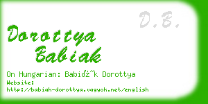 dorottya babiak business card